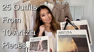 ARITZIA SUMMER CAPSULE WARDROBE 🌸  25 Outfits from 10 Pieces [upl. by Babcock]