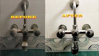 Bathroom Cleaning Tips How to Clean a Bathroom Tap and Shower Tap [upl. by Ahseinet]