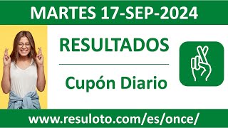 Resultado del sorteo Cupon Diario del martes 17 de septiembre de 2024 [upl. by Natlus]