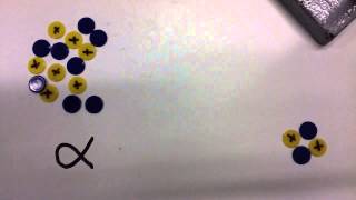 Alpha Beta Gamma Radiation Stop Motion Tiddlywinks [upl. by Lunt]