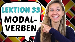 GERMAN LESSON 33 Introduction to German MODAL VERBS can must want etc [upl. by Linskey814]