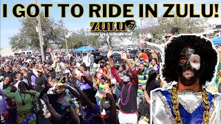 This is what it is like riding in a Mardi Gras parade in New Orleans  Zulu Parade 2022 [upl. by Eittocs]