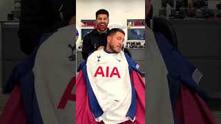 The Barber Trolled Hazard With Tottenham😂🤫 shorts football soccer [upl. by Notaek]