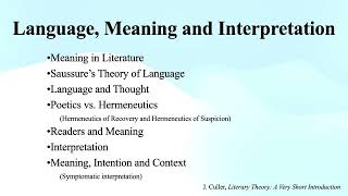 Language Meaning and Interpretation [upl. by Nauqat]