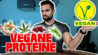 DIE BESTEN VEGANEN PROTEINE  MUSKELAUFBAU [upl. by Aicirtel236]