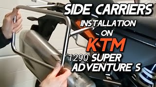 KTM SIDE CARRIERS INSTALL on KTM 1290 Super Adventure S 20212023 for Touratech panniers Motobags [upl. by Jennine405]