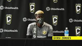 INTERVIEW  Gyasi Zardes on getting ready for Lowercom Field debut and more [upl. by Tuneberg688]