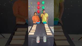 Sister vs Brother Roll Ball or Guess or Balloon Pop Challenge shorts Game [upl. by Anitsim283]