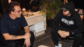 Logic Meets Eminem For The First Time quotGets Emotional Backstagequot [upl. by Nylirret749]