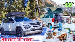 Vlog 357💢 सब कुछ जम गया आज तो 🥶 18 main ROOFTOP TENT camping💢 WINTER SPITI [upl. by Trotter926]