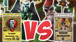 MALISTAIRE THE UNDYING VS THE HEADMASTER IN WIZARD101 [upl. by Chesney369]