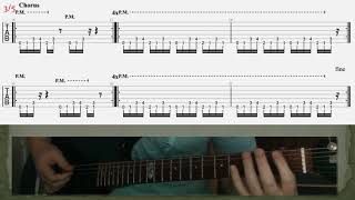 Death Misanthrope tab and rhythm guitar lesson [upl. by Ikuy]