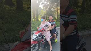 I thought he wasnt afraid of falling off his motorbike🤪🤣 funny shorts [upl. by Yesmar]