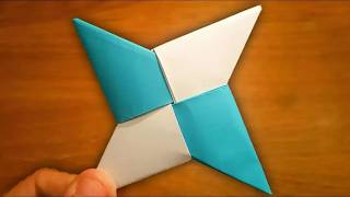 How To Make a Paper Ninja Star Shuriken  Origami [upl. by Sixela]