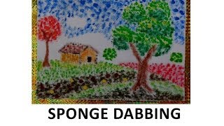 Fun for Preschoolers  Sponge Dabbing DIY [upl. by Epul]