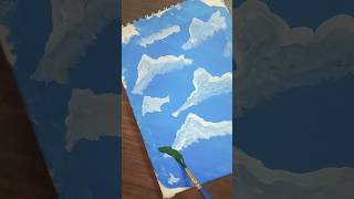 Beginners painting  sky and tree  art painting shorts [upl. by Yusem421]