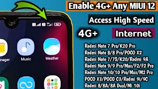 Enable 4G Network in Any MIUI 12 Device Enable This Setings to Start 4G High Speed internet Xiaomi [upl. by Frederigo986]