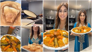 الأطباق الجزائرية🇩🇿تريدة بالخضر🤤trida algérienne👌les crêpes 🥞 express 👍pour le goûter [upl. by Llennoj]