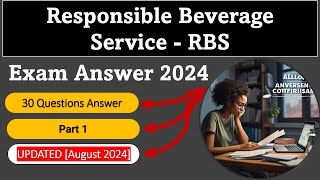 RBS Exam Answers 2024  Alcohol Awareness ABC Responsible Beverage Service RBS Certification [upl. by Boorer]