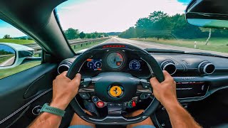 POV Novitec Ferrari PortofinoM on german Autobahn [upl. by Nnadroj]