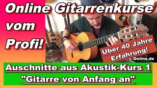 Profi online Gitarrenkurs  1A akustische Gitarre lernen für Anfänger Fortgeschrittene [upl. by Lillith]