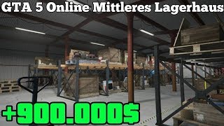 GTA 5 Online  Mittleres Lagerhaus  Alle Waren Verkaufen [upl. by Lalita]