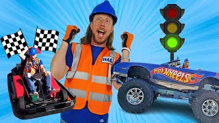 Handyman Hal goes racing with Cars Go Karts and even lawn mowers [upl. by Raman]