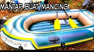 Unboxing INTEX seahawk 2 perahu karet mancing [upl. by Halueb]