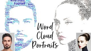 How to Create Word Cloud Text Portrait Designs [upl. by Arraic]