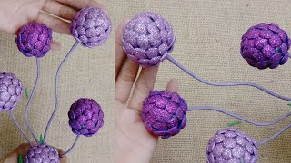 Easy to make Foamiran Flowers  DIY Foam Flowers  Bunga dari Foamiran Gliter [upl. by Samalla]