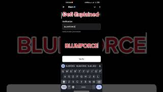 Defi Explained code BLUM [upl. by Jackqueline]