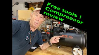 Vevor portable shop compressor review and give away  Ep 484 Coffee and tools [upl. by Lleunamme]