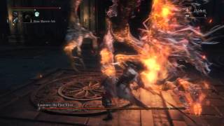 Bloodborne DLC Boss Fight Laurence the First Vicar Fire Cleric Beast [upl. by Scevour756]