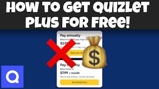 HOW TO GET QUIZLET PLUS FOR FREE EASY [upl. by Lamp]