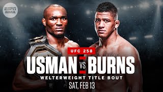 KAMARU USMAN VS GILBERT BURNS FULL FIGHT UFC 258 [upl. by Araz]