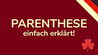 PARENTHESE  schnell amp einfach erklärt rhetorische Mittel animiert 🇩🇪 [upl. by Akcemat600]