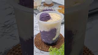 Ube Macapuno Halo Halo Recipe with Custard Milk shorts ubehalohalo halohalo [upl. by Janis]