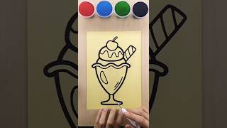 Sand painting Ice cream art sandart shorts coloring kids [upl. by Biel642]