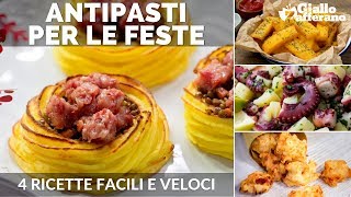 ANTIPASTI PER NATALE 4 IDEE FACILI E VELOCI [upl. by Eirlav]