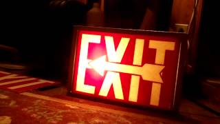 1950s Sterling Industries Exit Sign With New Plexiglas Panel [upl. by Garate914]