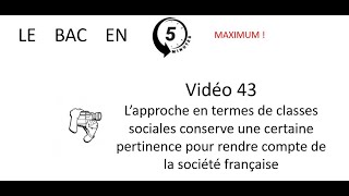 Lapproche en termes de classes sociales est toujours pertinente Le bac en 5 minutes épisode 43 [upl. by Consalve]