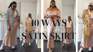 10 ways to style a SATIN SKIRT 2024  Chic outfit ideas for all seasons SpringSummer [upl. by Nahtam]