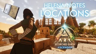 All Helena Explorer Note Locations on Scorched Earth Ark Ascended [upl. by Eiddam]