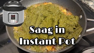 Rapini Saag in Instant pot  Saag Recipe  Saag in Canada  Broccoli Rab Saag [upl. by Anileme]