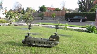 Chinook RC Helicopters Maiden Takeoff  and Crash [upl. by Ingrim581]