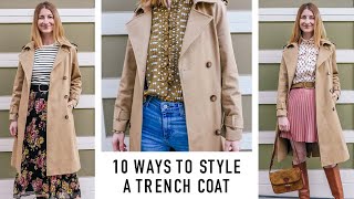 Sezane Scott Trench Coat  10 Ways to Style a Trench Coat  Spring Style Outfits [upl. by Enelrak]