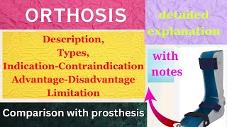 Orthosis PARTI Difference between prosthesis and orthosis full explanation [upl. by Bruce]