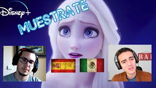 LATINO Y ESPAÑOL REACCIONAN A MUESTRATE  FROZEN  DOBLAJE LATINO VS ESPAÑOL  DISNEY [upl. by Auhsuoj]