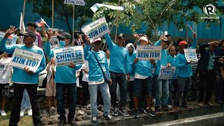 China layas Atin Ito stages rally outside China consulate [upl. by Drabeck198]