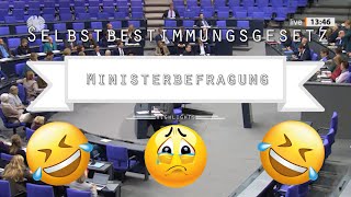 Selbstbestimmungsgesetz Ministerbefragung die besten 3min vom 061124 [upl. by Eenert937]